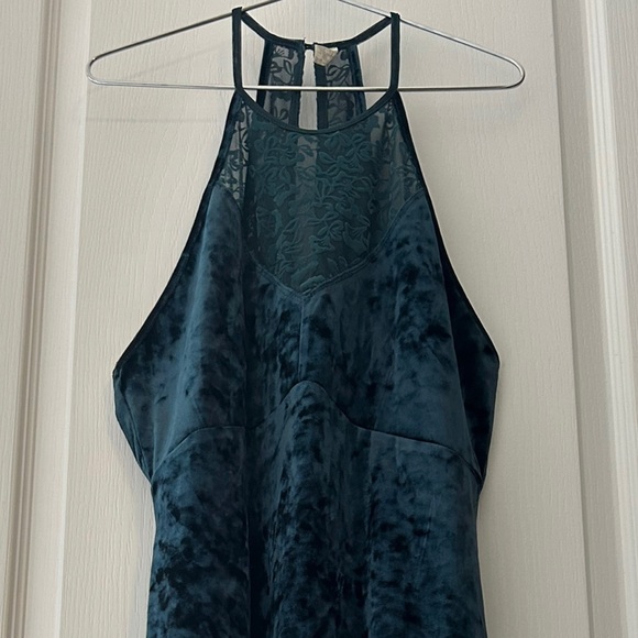 Free People (intimately) green crushed velvet dress - Picture 8 of 8